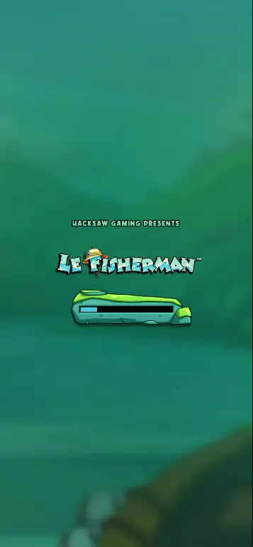 Le Fisherman active gameplay with Golden Squares and Rainbow symbol on screen